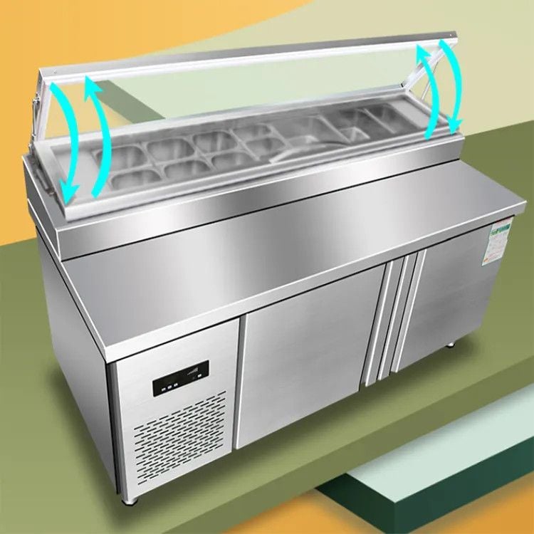 Bàn trưng bày salad sandwich, hamburger 1 cửa/ Tủ trung bày làm lạnh 1 cánh