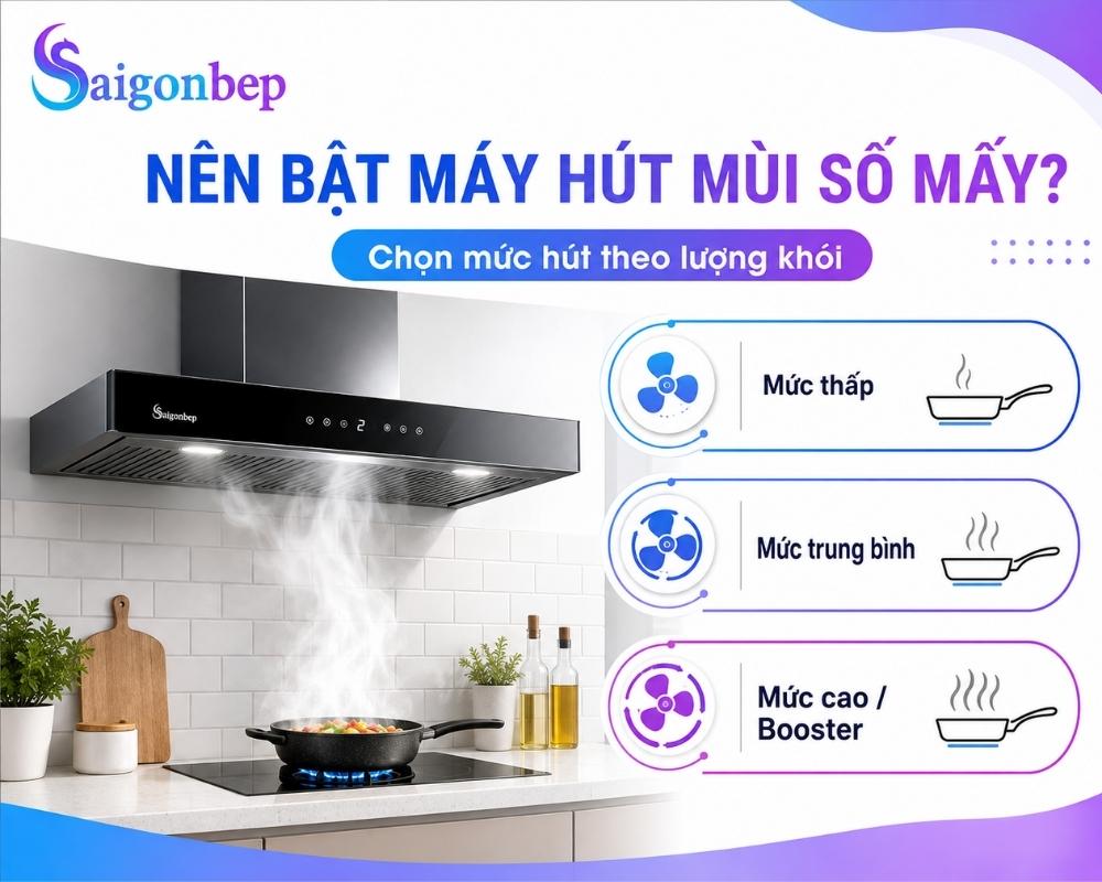Nên Bật Máy Hút Mùi Số Mấy? Cách Chọn Mức Hút