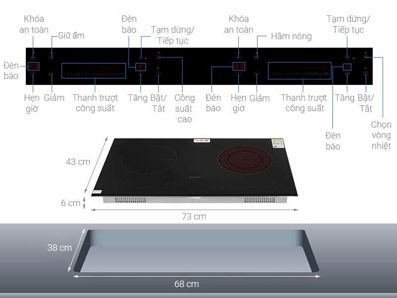 Bếp điện từ Kaff KF-FL108