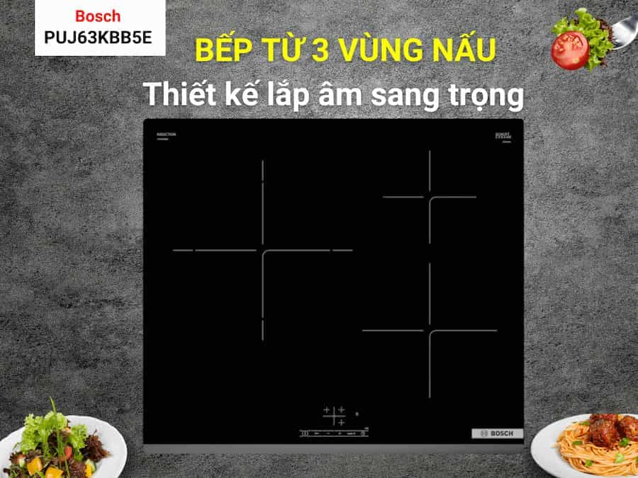 Bếp từ 3 vùng nấu Bosch PUJ63KBB5E