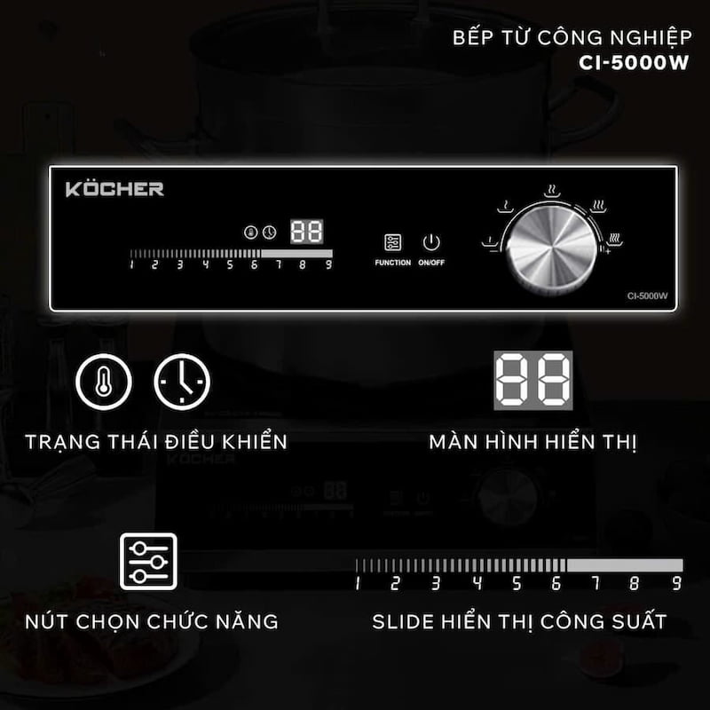 Bếp từ công nghiệp Kocher CI-5000W