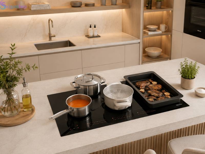 Bếp từ Miele KM 7575 FL với công nghệ TwinBooster
