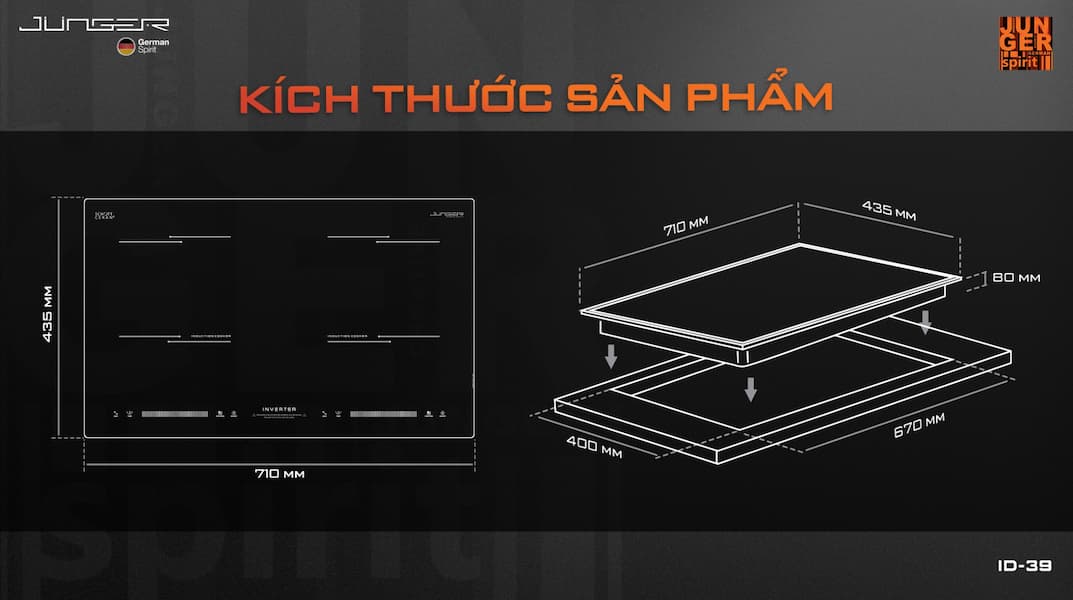 Bếp từ đôi Junger ID-39