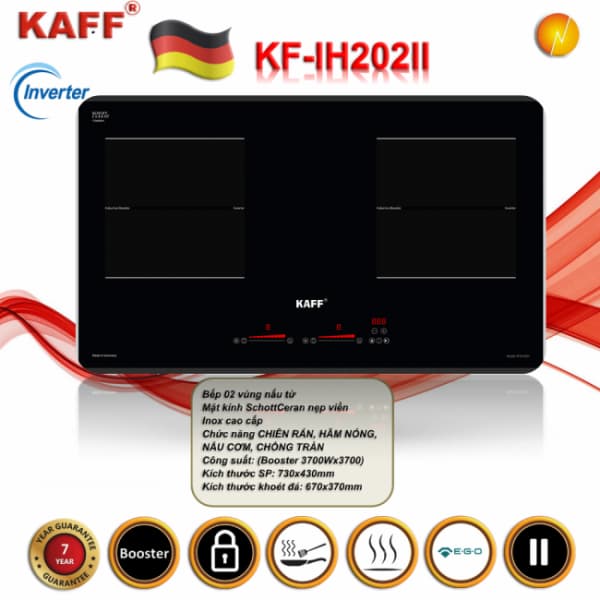 Bếp từ đôi Kaff KF-IH202II