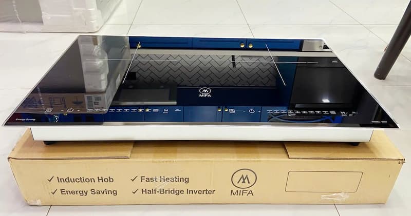 Ảnh thực tế Bếp từ đôi Mifa VA07 vừa bóc seal