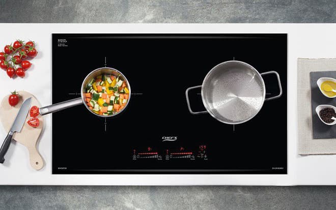 Bếp từ 2 vùng nấu