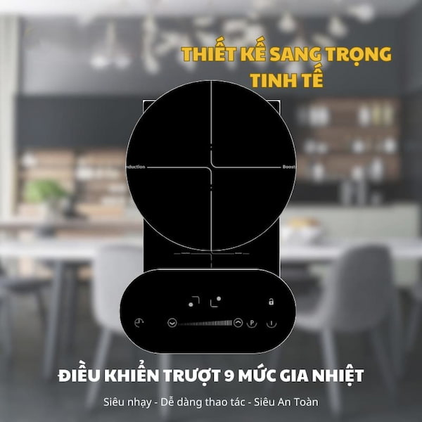 Bếp từ Domino Hafele 2 vùng nấu HC-I302B 536.61.770
