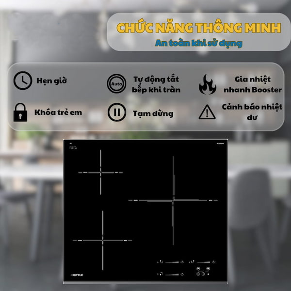Bếp từ Hafele 3 vùng nấu HC-I6037B 536.61.801