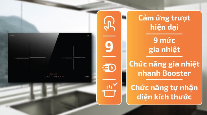 Bếp từ Hafele HC-I7520B 2 vùng nấu 536.61.827