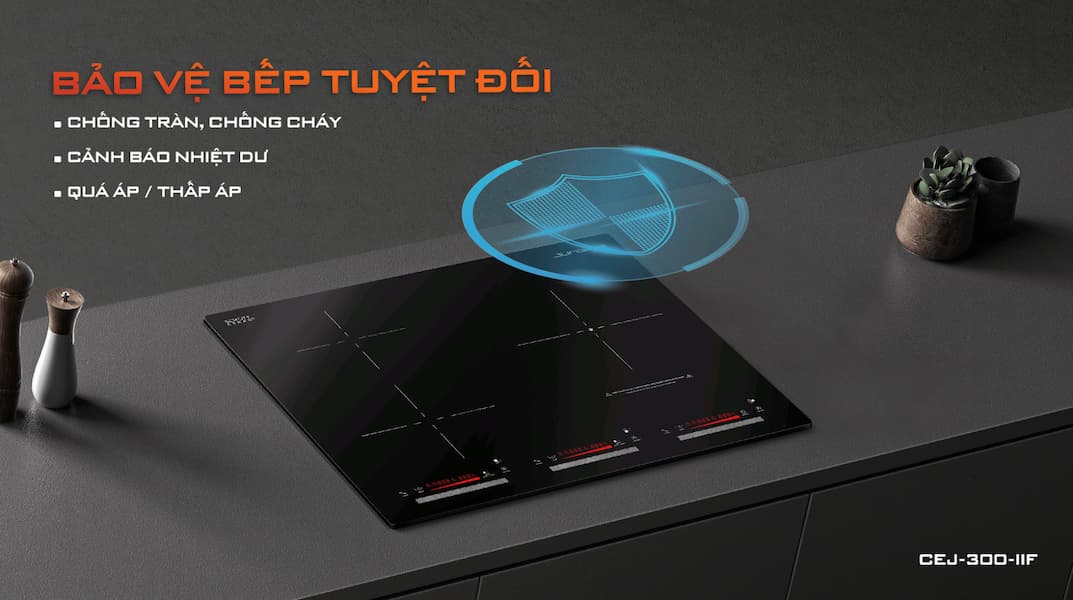 Bếp điện từ 3 vùng nấu Junger CEJ-300-IIF