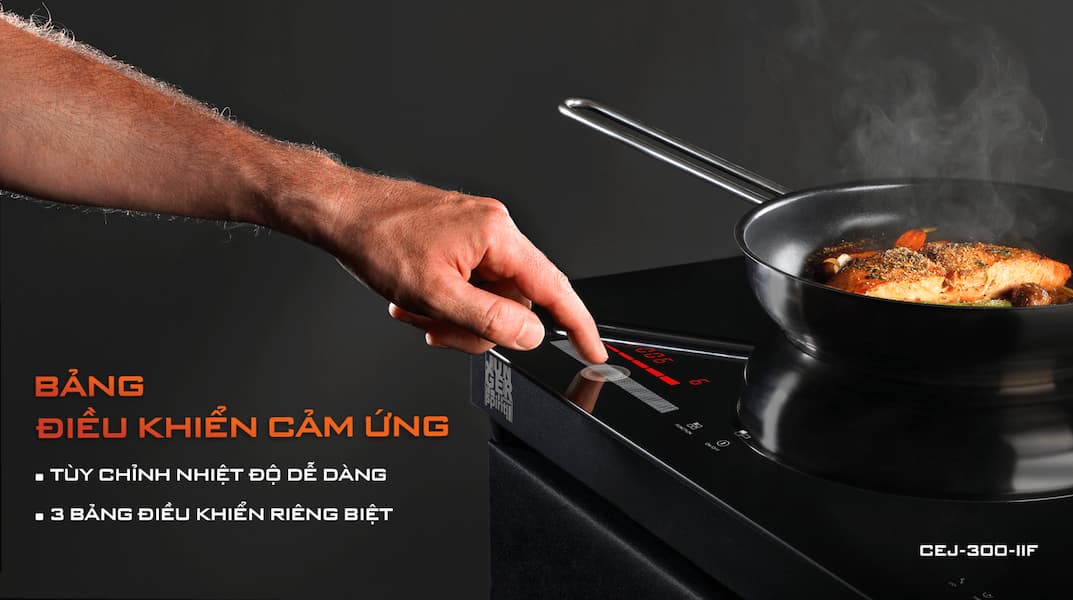 Bếp điện từ 3 vùng nấu Junger CEJ-300-IIF