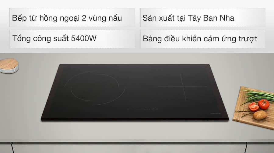 Bếp điện từ 2 vùng nấu Hafele HC-M772D 536.61.695