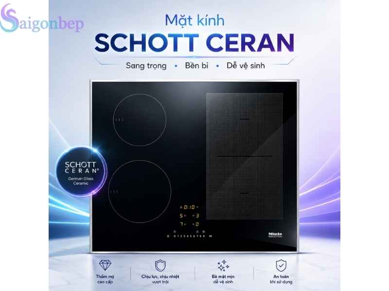 Mặt kính Schoot Ceran bền bỉ chuẩn Đức