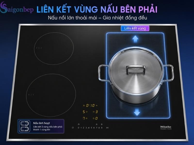 Liên kết vùng nấu tiên tiến thoả sức nấu nướng