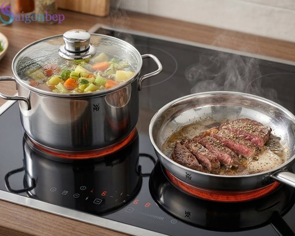 Kích thước nồi chảo phù hợp chế biến đa dạng món ăn khác nhau