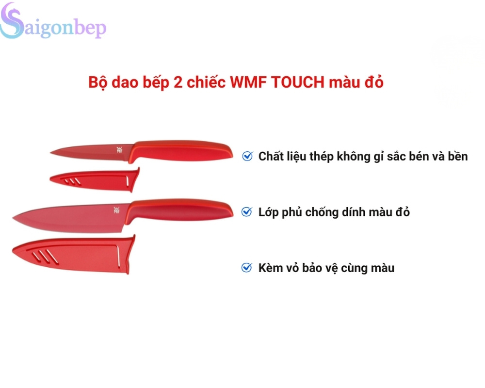Bộ dao WMF Touch màu đỏ
