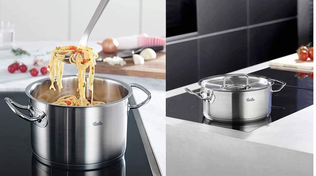 Bộ nồi Fissler Pure 5 món nắp inox có quánh