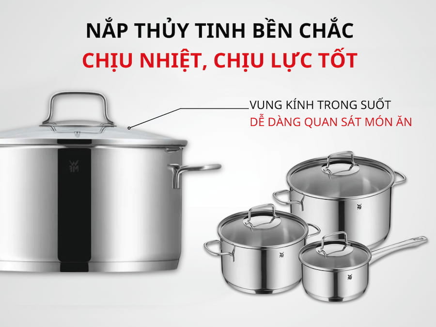 Bộ nồi từ 3 món WMF Astoria 0780036380