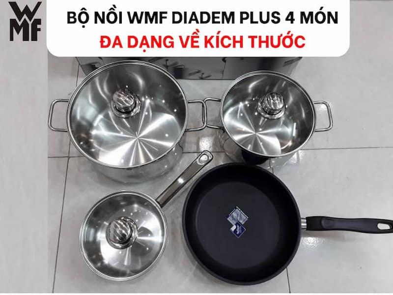 Bộ nồi từ 4 món WMF Diadem Plus 0730276040