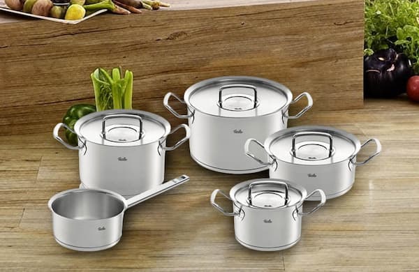 Bộ nồi từ Fissler 5 món OPC2 nắp inox