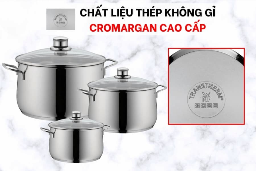 Bộ nồi WMF DIADEM PLUS 3 món COOKWARE SET 0730036040
