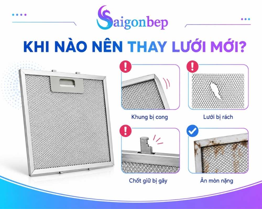 Kiểm tra xem lưới lọc có cần thay chưa