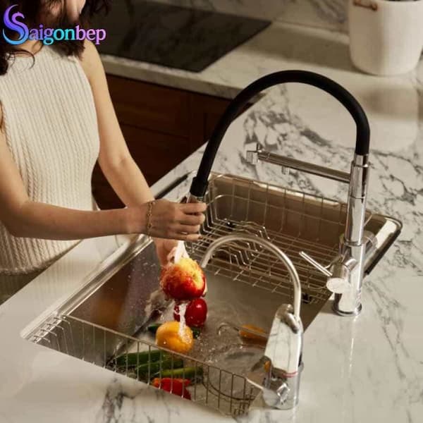 Chậu rửa bát inox 1 hố Konox TARI 7648SR/SM