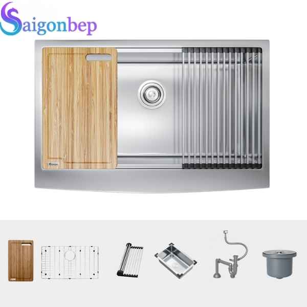 Chậu rửa bát Konox inox 1 hố Apron Sink KN8051AS Retta