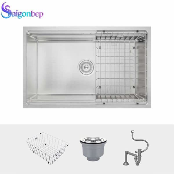 Chậu rửa bát Inox 1 hố Konox KN7044SU Dekor