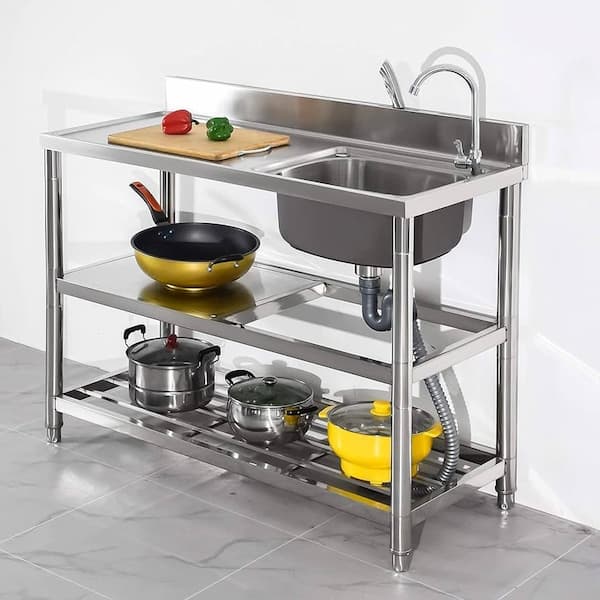 Bồn rửa chén 1 hộc có chân