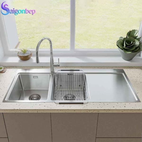 Chậu rửa bát 2 hố Konox có cánh Turkey Sink Miro 1160