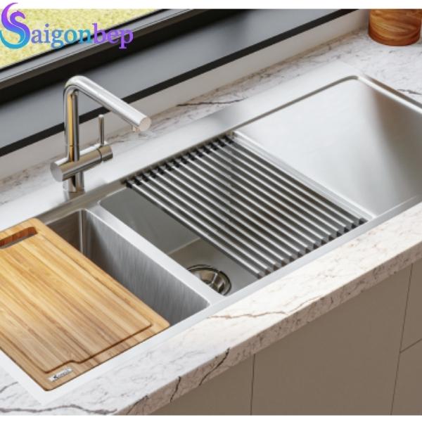 Chậu rửa bát 2 hố Konox KN11650TD – Bàn trái
