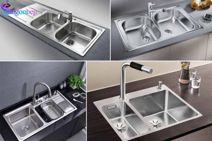 chậu rửa bát 2 hố