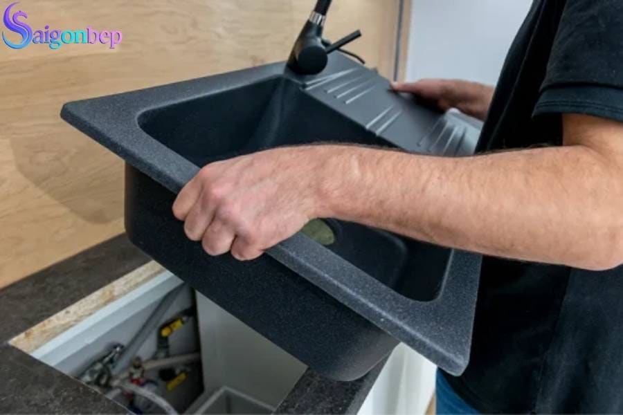 chậu rửa bát 2 hố