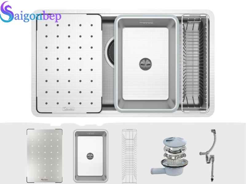 Chậu rửa bát chống xước Konox Dekor 8044SU