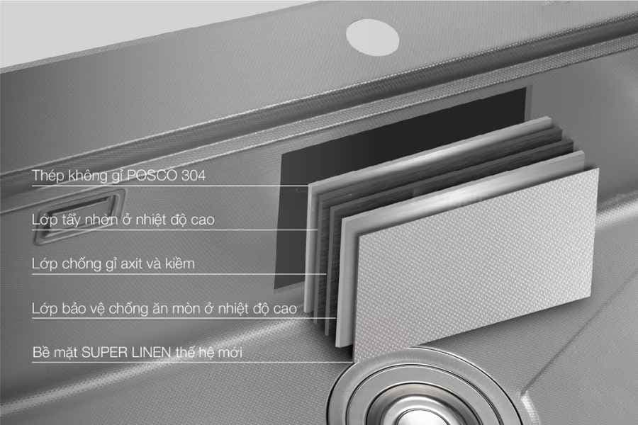 Chậu rửa bát Kluger KH8048SL Plus