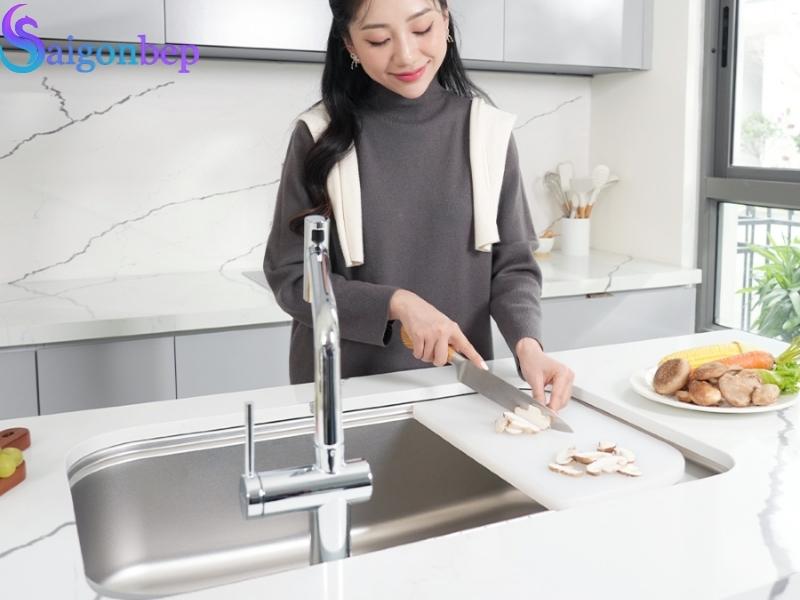 Chậu rửa bát 1 hố Konox TARI 7851SR/SM Full