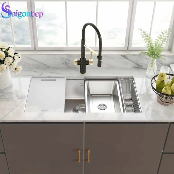 Chậu rửa bát 1 hố Konox Tari 8748SR/SM Full