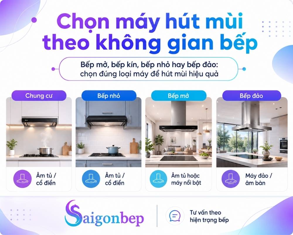 Tư vấn chọn máy hút mùi phù hợp