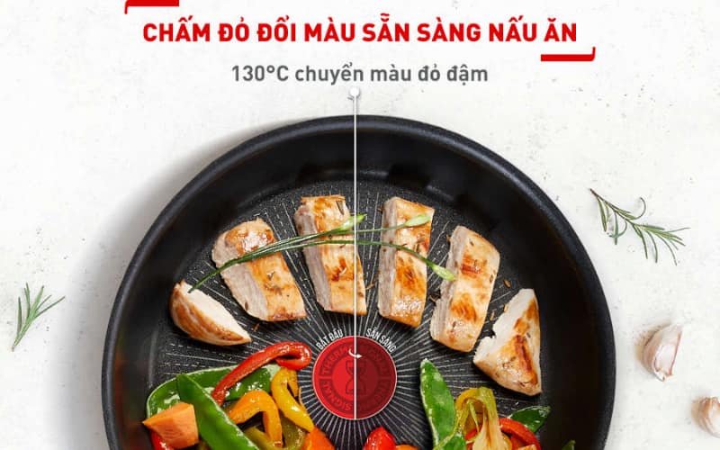 Công nghệ Thermo-Spot của chảo từ Tefal