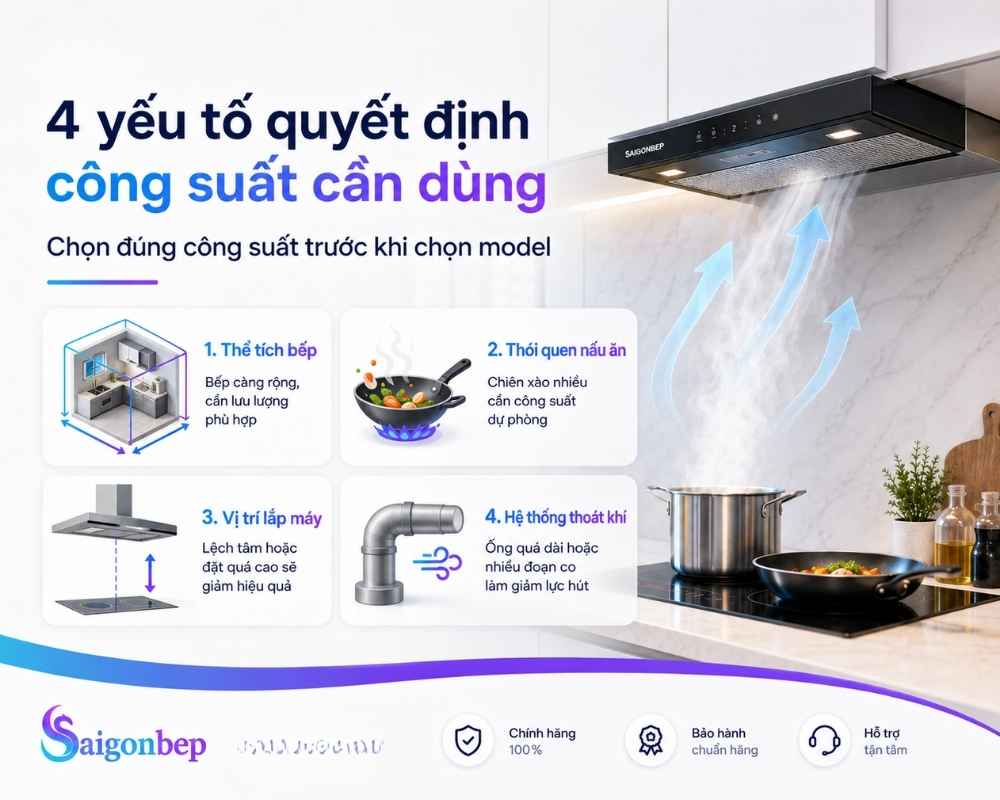 Những yếu tố quyết định chọn mua máy hút mùi phù hợp