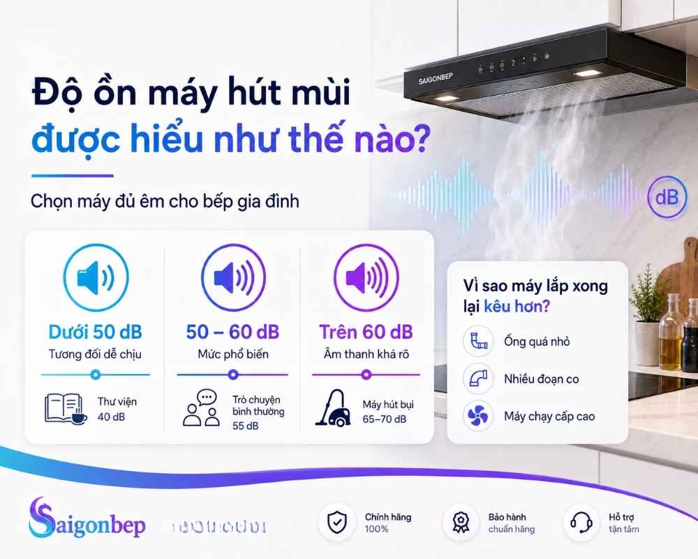 Chọn độ ồn phù hợp với nhu cầu của gia đình