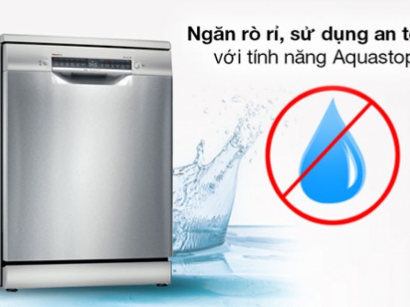 Tính năng Aquastop máy rửa chén Bosch