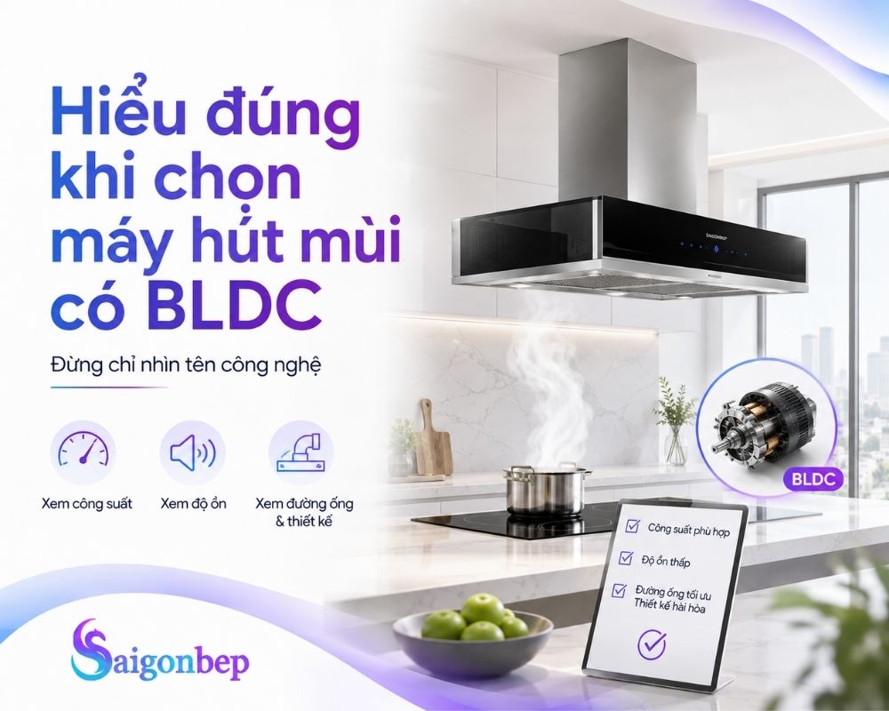 Động cơ BLDC trên máy hút mùi