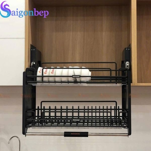 Giá bát đĩa nâng hạ nan quả trám Garis ML06.70N