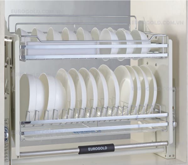 Giá nâng hạ chén đĩa inox bóng mạ crom eurogold EUI160