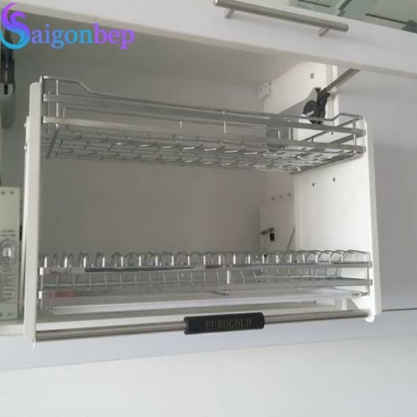 Giá nâng hạ chén đĩa inox bóng mạ crom eurogold EUI170