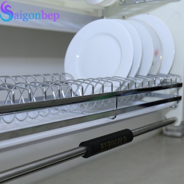 Giá nâng hạ chén đĩa inox bóng mạ crom eurogold EUI170