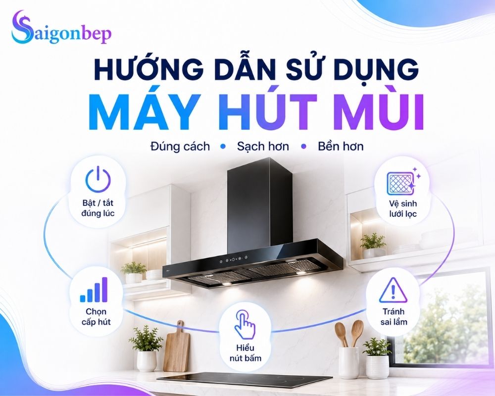 Sử dụng máy hút mùi đúng cách
