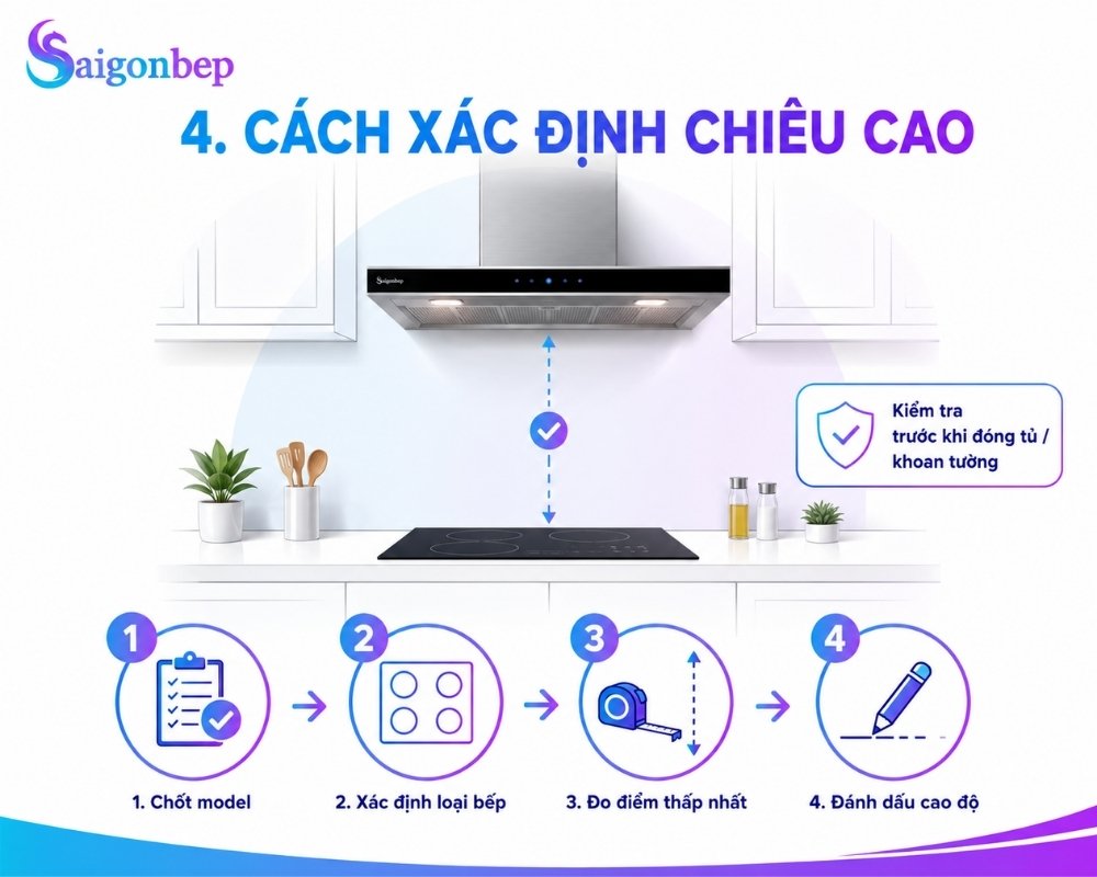 Xác định đúng chiều cao khi thi công